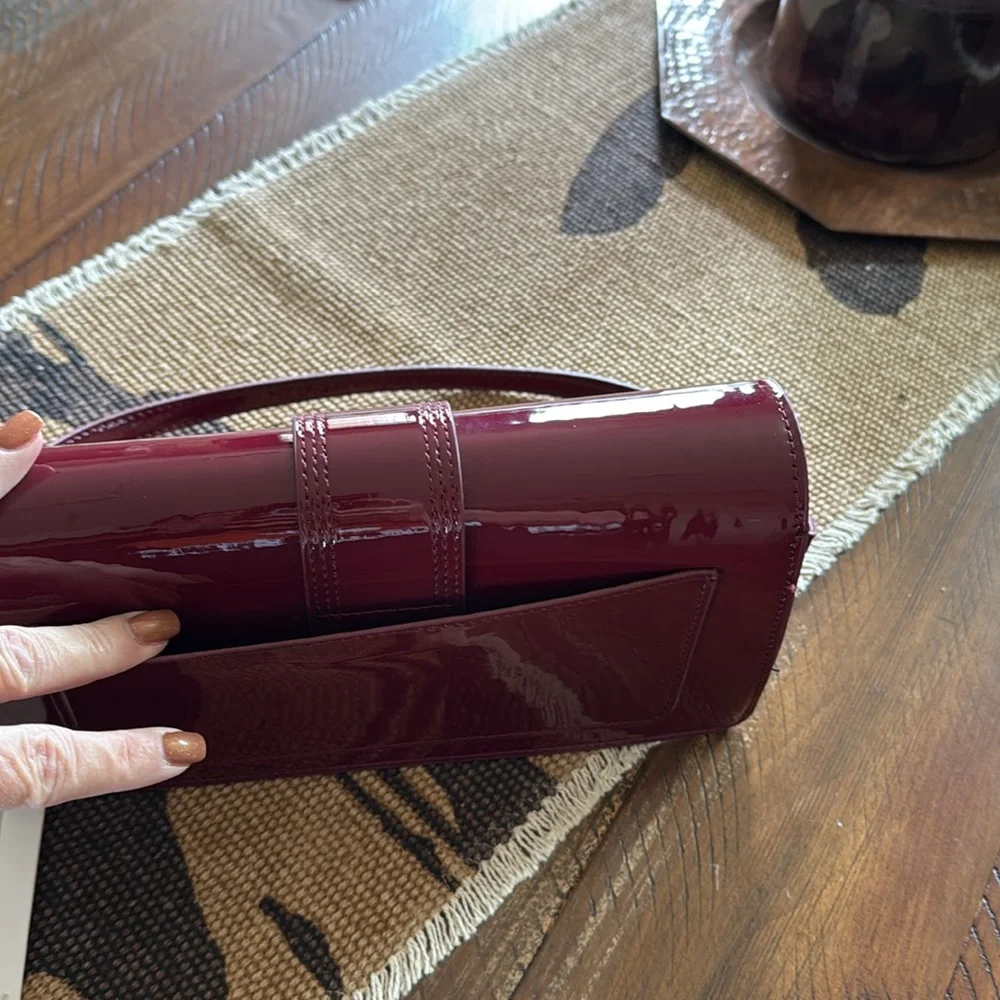 Elegant Burgundy Clutch by Moda Luxe - Picture 5 of 6